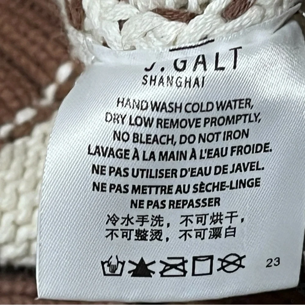 John Galt Cream & Brown Brianna Striped Sweater - Picture 13 of 15